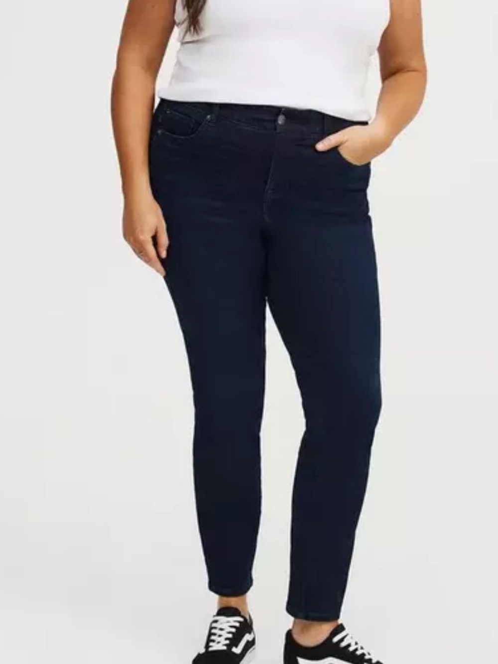 Torrid Bombshell High-Rise Skinny Blue Jean Size 14 Tall Dark Wash